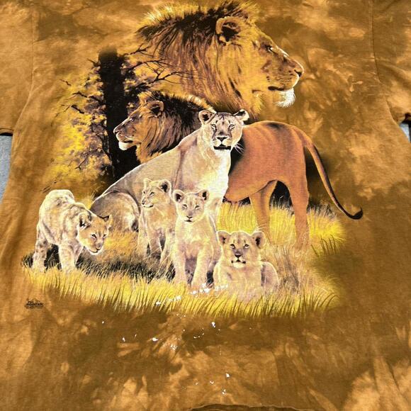 vintage the mountain lion nature animal orange shirt size xl - Picture 2 of 4